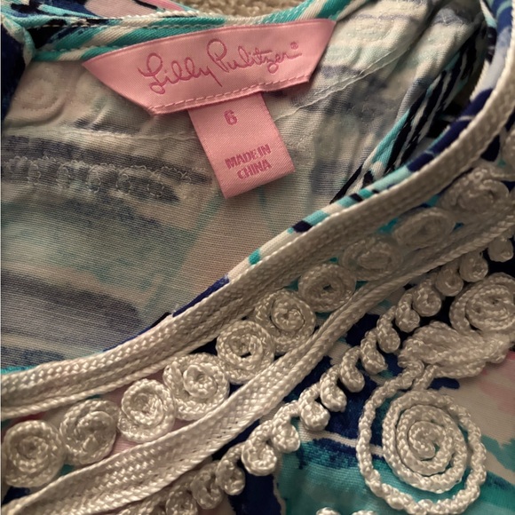 Lilly Pulitzer Blue Patterned Women's Swim Dress 6 - Picture 8 of 9